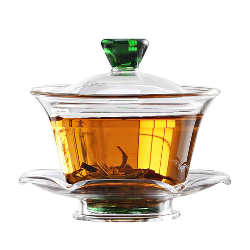 シリコン製ガラス蓋碗(青・赤・緑・透明)